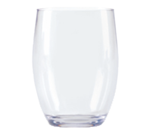 G.E.T. SW-1461-CL Clear 12 oz Stemless Plastic Wine Glass | Case of 24