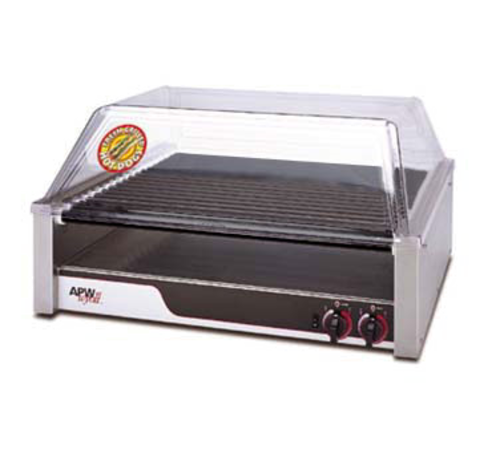 APW Wyott HRS-50 30.5" X*PERT Hot Dog Roller Grill w/ (11) Flat Tru-Turn Rollers | 120/208/240V