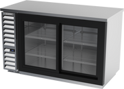 Beverage Air BB58HC-1-GS-S 59" 2 Sliding Glass Door Stainless Back Bar Cooler | 21.86 Cu. Ft.