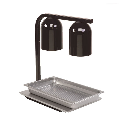 Nemco 6000A-2B Black Free Standing 2 Bulb Infrared Heat Lamp | 500 Watts