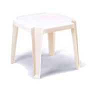 Grosfillex 52099004 White 17" x 17" Square Miami Outdoor Low Table