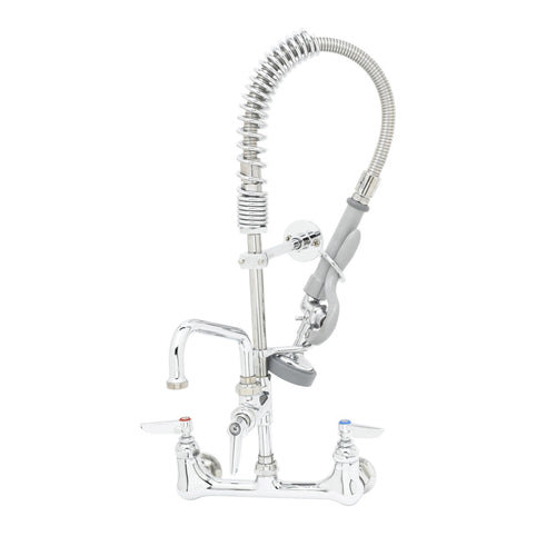 T&S Brass MPZ-8WLN-08 8" Center Wall Mount Mini Pre-Rinse Faucet w/ 8" Nozzle