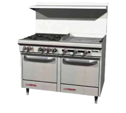 Southbend S48EE-3T 48" 2 Burner Gas Range w/ 36" Griddle, 2 Ovens