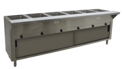 Advance Tabco SW-6E-240-DR 93" x 31" Stainless Steel 6 Sealed Well Electric Hot Buffet Table | 208/240V