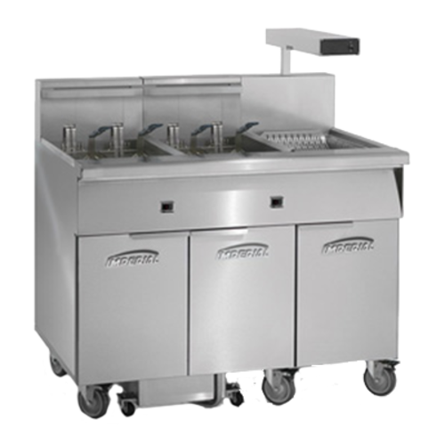 Imperial IFSCB650EC 108.5" Electric Floor Model Deep Fryer | Computer Controls