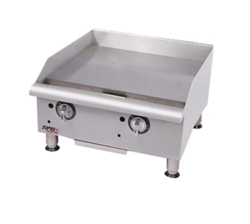 APW Wyott GGM-48S 48" Manual Gas Countertop Griddle | 80,000 BTU