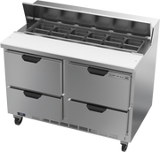 Beverage Air SPED48HC-12-4 48" 4 Drawer Refrigerated Sandwich Prep Table | (12) 1/6 Pan