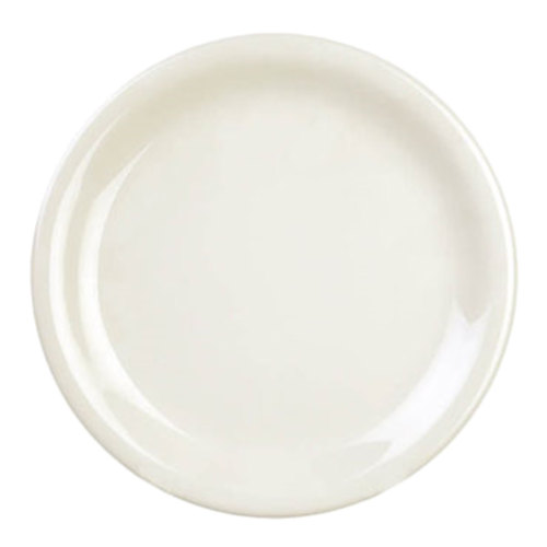 Thunder Group CR107V Ivory 7 1/4" Narrow Rim Plate | Case of 12