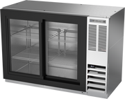 Beverage Air BB48HC-1-GS-S 48" 2 Sliding Glass Door Stainless Back Bar Cooler | 12.4 Cu. Ft.