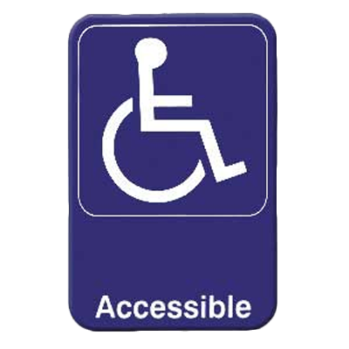 Thunder Group PLIS6911BL 6" x 9" "Accessible" Handicap Sign