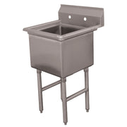 Advance Tabco FC-1-3024-X 1 Compartment Sink without Drainboard - Stainless Steel Legs | 35” Length