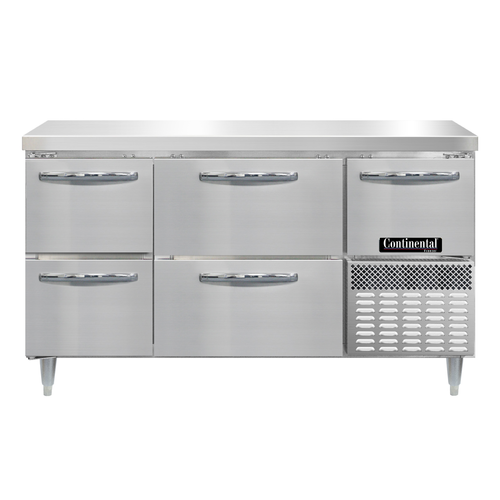 Continental Refrigerator DFA60NSS-D Freezer Counter, Work Top