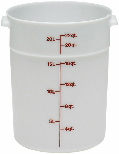 Cambro 22 qt. Round Food Storage Container, White | Model No. RFS22148