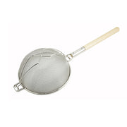 Winco MST-12D 12" Strainer w/ Wood Handle