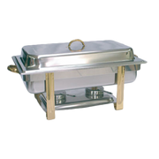 Thunder Group SLRCF0833GH Gold Accented Oblong Chafer | 8 Qt.