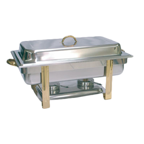 Thunder Group SLRCF0833GH Gold Accented Oblong Chafer | 8 Qt.