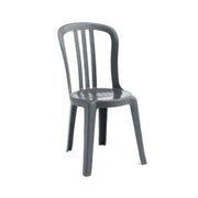 Grosfillex US495502 Miami Bistro Outdoor Chair | Charcoal