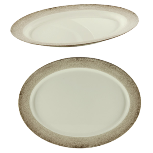 Thunder Group SD2118J 18" x 13-1/2" Oval Melamine Platter