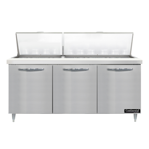 Continental Refrigerator D72N30M Refrigerated Counter, Mega Top Sandwich / Salad Unit