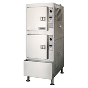 Cleveland Steamcraft Gemini 24CGA10.2 24" 2 Compartment Pressureless Gas Convection Steamer | 144,000 BTU