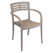 Grosfillex US336181 Vogue Stacking Outdoor Armchair | French Taupe