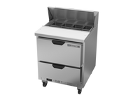 Beverage Air SPED27HC-B 27" 2 Drawer Refrigerated Sandwich Prep Table | 6.9 Cu. Ft.