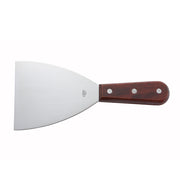 Winco TN54 Grill Scraper w/Wooden Handle | 4-7/8" x 4"