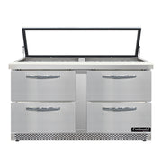 Continental Refrigerator SW60N24M-HGL-FB-D Refrigerated Counter, Mega Top Sandwich / Salad Unit