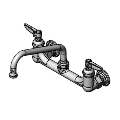 T&S Brass B-2414 8" Center Wall Mount Double Pantry Faucet w/ 8" Nozzle
