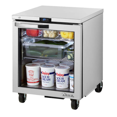 True Mfg. TUC-27G-HC~SPEC3 1-Glass Door Undercounter Refrigerator