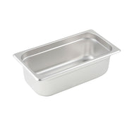 Winco SPJL-304 1/3 Size Stainless Steel Steam Table Pan | 4" Deep