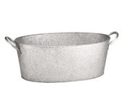 Tablecraft GT2313 Galvanized Oval 4.4 Gallon Beverage Tub