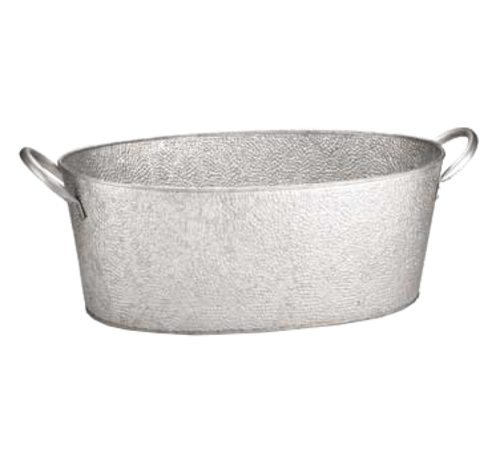 Tablecraft GT2313 Galvanized Oval 4.4 Gallon Beverage Tub