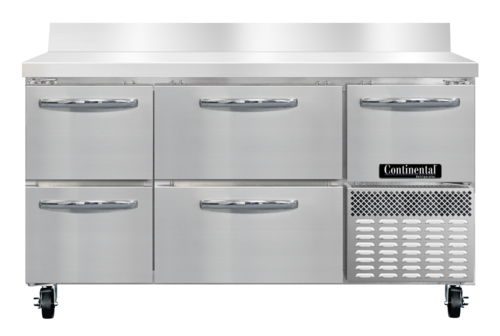 Continental Refrigerator FA60NBS-D Freezer Counter, Work Top