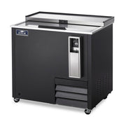 Arctic Air AUB36R 37" Side Mount Black Vinyl Bottle Cooler | 9.3 Cu. Ft.