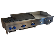 Comstock-Castle FHP60-24T-2LB 60" Countertop Gas Hot Plate, Griddle & Charbroiler Combo | 170,000 BTU