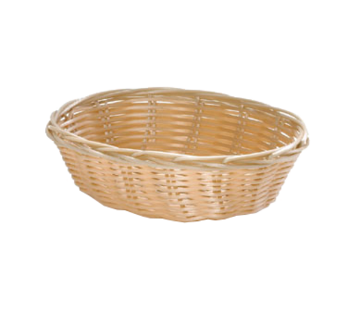Tablecraft 2471 7" Oval Handwoven Bread Basket | Multiple Color Options