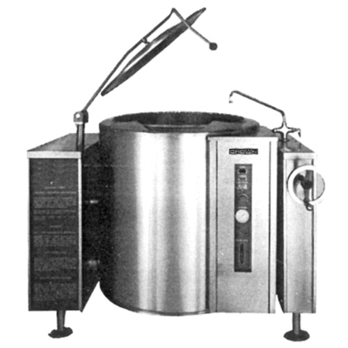 Crown Steam GLT-40 40 Gal. Gas 2/3 Jacket Tilting Steam Kettle | 100,000 BTU