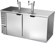 Beverage Air DD68HC-1-S 69" Stainless Steel 2 Tower 3 Tap Draft Beer Cooler | (3) 1/2 Keg