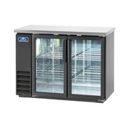 Arctic Air ABB48G 48" 2 Door Black Vinyl Back Bar Cooler | 1/3 HP