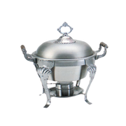 Thunder Group SLRCF8632 Deluxe Round Chafer w/ Wood Handle | 5 Qt.