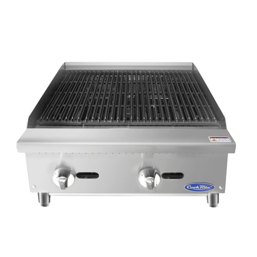 Atosa CookRite ATRC-24 24" Heavy Duty Radiant Gas Charbroiler | 70,000 BTU