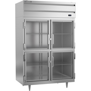Beverage Air PR2HC-1BHG 52" 4 Glass Half Door Reach In Refrigerator | 44.57 Cu. Ft.