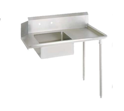 BK Resources BKSDT-26-R Soiled 26" Dish Table, Right Side | Galvanized Legs