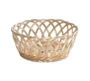 Tablecraft 1135W 8-1/2" x 3-1/2" Round Tabletop Basket