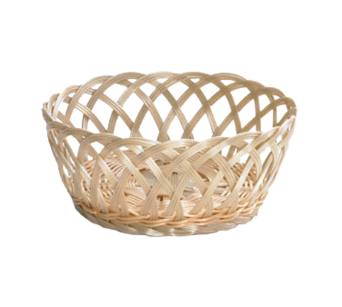 Tablecraft 1135W 8-1/2" x 3-1/2" Round Tabletop Basket