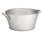 Tablecraft GT1515 Galvanized Round 4.5 Gallon Beverage Tub