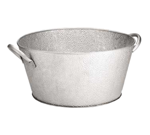 Tablecraft GT1515 Galvanized Round 4.5 Gallon Beverage Tub