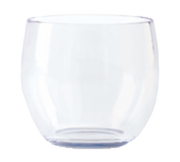 G.E.T. SW-1460-CL Clear 8 oz Stemless Plastic Wine Glass | Case of 24