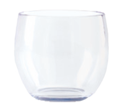 G.E.T. SW-1460-CL Clear 8 oz Stemless Plastic Wine Glass | Case of 24